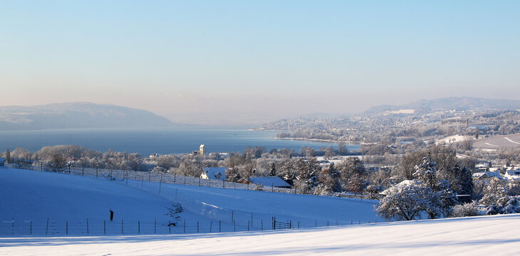 Winterlandschaft am Bodensee mit Birnau, Seefelden & Co