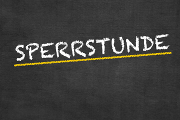 Obraz premium Sperrstunde