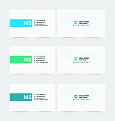 Clean business card design vector template