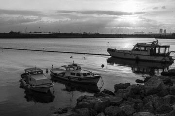 Boat standing near the pier