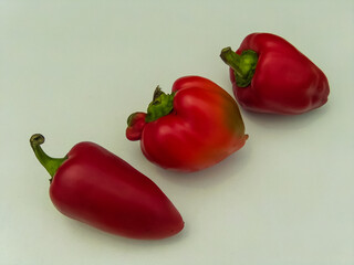 The red peppers in the kitchen
