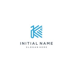 Initial letter logo k monogram