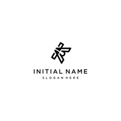 Obraz premium Initial letter logo k monogram