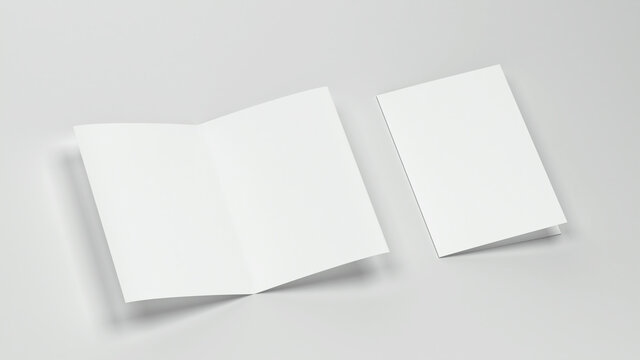 Blank booklet or brochure a4 bifolded mockup
