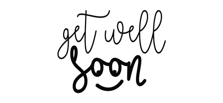 Slogan get better soon. Get well soon or I wish you well in times of illness. Nice card for sick people, a small gesture with great meaning. Possitive, motivation and inspiration for greeting cards or