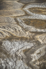 Pumice sand patterns by Næfurholtsfjöll and Sauðafell, close to Volcano Hekla, Central Highlands of Iceland.