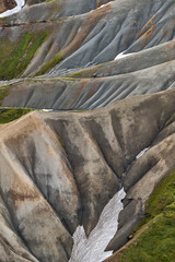 Fjallabak Nature Reserve Aerial. Central Highlands of Iceland.