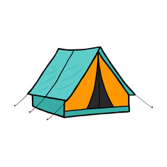 Tent Flat Illustration