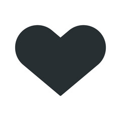 Collection of Heart icon, Symbol of Love Icon flat style modern design Isolated on Blank Background color editable