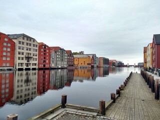 Naklejka premium Speicherhäuser in der Altstadt von Trondheim