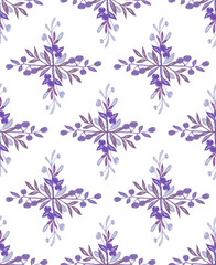 Pattern with wild north berries