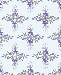 Pattern with wild north berries