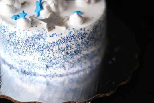 Elephant chocolate cake decorated with stars 