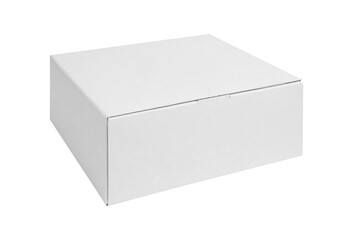 Fototapeta premium White cardboard box isolated on white background. Clipping Path.