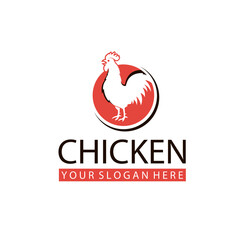 Fototapeta premium farm chicken label design isolated on white background