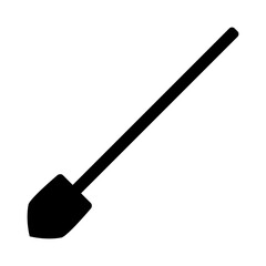 Vector icon of the shovel isolated on a white background.