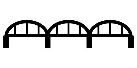 Vector icon of the bridge isolated on a white background.