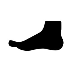 Vector icon of the force of the foot isolated on a white background.