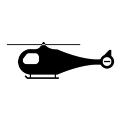 Vector icon of the helicopter isolated on a white background.