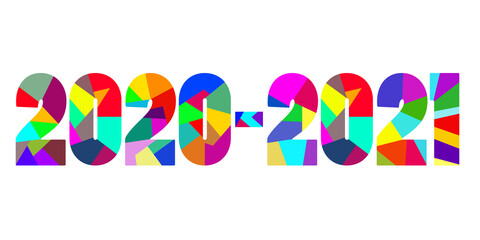 Icon 2020 and 2021. Vector icon 2020 and 2021.