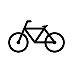 Vector icon of the bike. The bike icon is isolated on a white background.