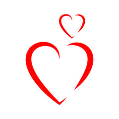 Heart icon. Heart icon in flat style isolated on white background. Vecton illustration. Stylish heart icon.