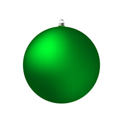 Icon of a green Christmas tree toy - a ball. Vector icon of Christmas tree toy isolated on white background. Vector illustration. New Year's and Christmas.