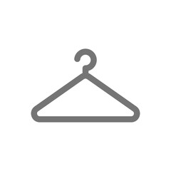 Clothes hanger vector icon in flat style. Icon isolated. Vector illustration.