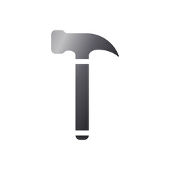 Hammer vector icon. Hammer icon Isolated on white background in flat style. Vector illustration.