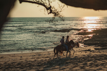 Horseback riding on the beach