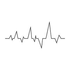 Heartbeat line is black on a white background.