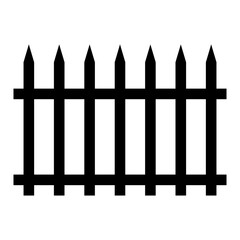 Fence icon. Vector fence icon. The fence icon is isolated on a white background. A simple logo. The logo of the fence.
