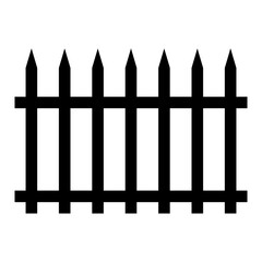 Fence icon. Vector fence icon. The fence icon is isolated on a white background. A simple logo. The logo of the fence.