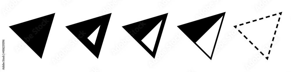 Poster vector set of arrow icons. arrow cursors icons. vector set of variations arrows. black vecton arrows