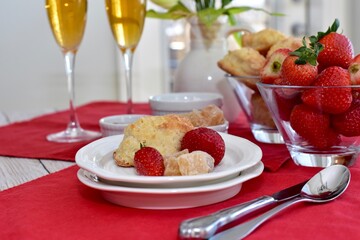 Romantic brunch or tea to celebrate special holiday events such as Easter, Valentines Day, Mother's Day or birthday