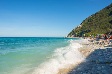 Riviera del Conero, Marche, Italy. Remote beach in the Conero Natural Reserve