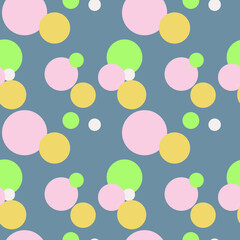 A seamless pattern with colourful balls for wrapping paper, apparel, stationery, textiles. 