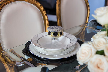 French macarons with blackberry and vanilla creme filling