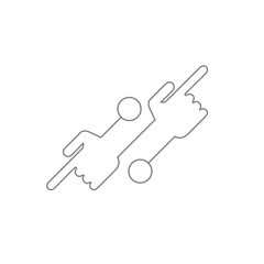 back and forth finger diagonal movement