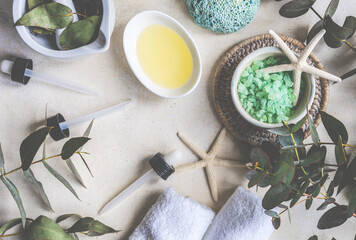 Healthcare concept with eucalyptus