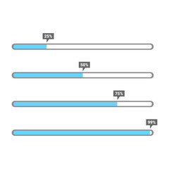 Progress bar template. Vector illustration.