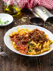  Spaetzle with lentils and bacon