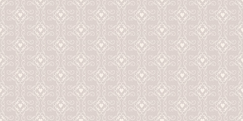 Decorative background pattern with ornate ornament. Seamless wallpaper texture