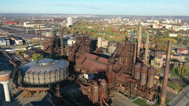 Old abandoned metallurgical plant in Vitkovice (Ostrava). Czech Republic