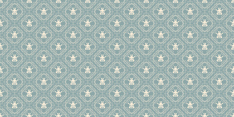 Decorative background pattern in retro style. Seamless wallpaper texture