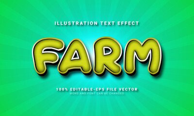 Farm 3d Text Style Effect.