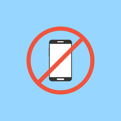 Turn off mobile phone icon. Vector illustration.