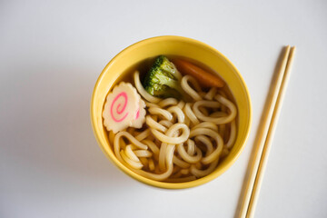 a bowl of Japanese noodle soup 
