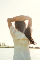 woman in white dress