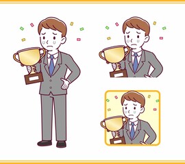 Young office worker man